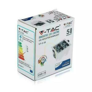 V-TAC Downlight VT-2-16-1 fehér süllyesztett LED lámpatest 16 W 5700 K 1280 lm small 2