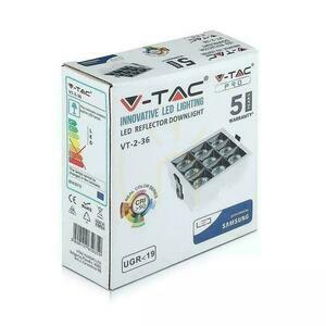 V-TAC VT-2-36-1 SAMSUNG CHIP downlight 36 W, 2880 lm, 5700 K, CRI 90+, UGR19, 38°, 5 év garancia small 4