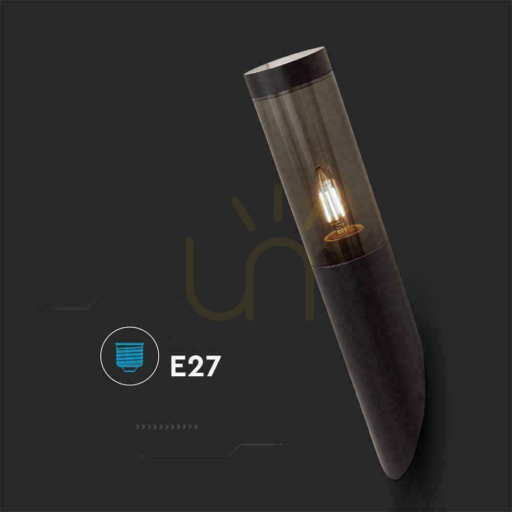 Kijelző V-TAC 400x76mm kerti fali lámpa Fekete IP44 E27 VT-1183 V-TAC 400x76mm kerti fali lámpa Fekete IP44 E27 VT-1183