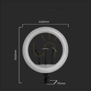 LED gyűrűs fény 3 telefonhoz V-TAC 55W fi44cm állványos pilóta tok VT-45055 3200K-5500K 6000lm 5 LED gyűrűs fény 3 telefonhoz V-TAC 55W fi44cm állványos pilóta tok VT-45055 3200K-5500K 6000lm small 5