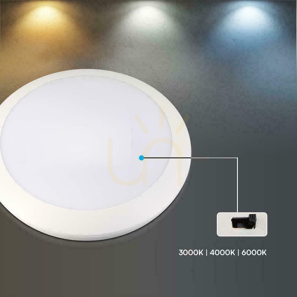 Kilátás Plafond V-TAC 20W LED kerek IP44 mozgásérzékelő mikrohullámú IK10 30cm fehér VT-8222 3000K-4000K-6000K 1800lm 5 év garancia 5 év garancia Plafond V-TAC 20W LED kerek IP44 mozgásérzékelő mikrohullámú IK10 30cm fehér VT-8222 3000K-4000K-6000K 1800lm 5 év garancia 5 év garancia