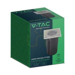 V-TAC VT-1127 négyzetes süllyesztett talajlámpa, csiszolt acél, GU10, IP67 small 4