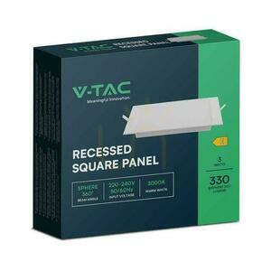 V-TAC LED panel süllyesztett prémium 3W négyzet 90x90 VT-61003 4000K 330lm. small 4