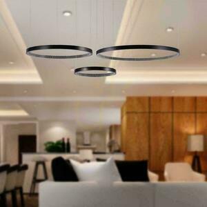 V-TAC 57W LED függesztett lámpatest Fekete VT-7824 3000K 6840lm small 3