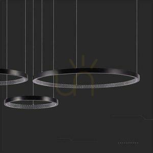 V-TAC 57W LED függesztett lámpatest Fekete VT-7824 3000K 6840lm small 5