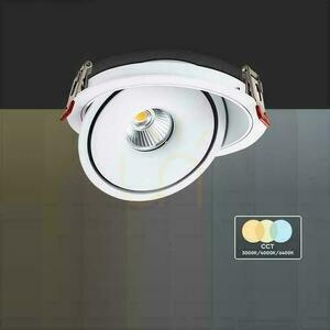 V-TAC LED Tilt Downlight 30W LED COB CRI90+ CCT White VT-2532 3000K-4000K-6400K 2500lm. 6 V-TAC LED Tilt Downlight 30W LED COB CRI90+ CCT White VT-2532 3000K-4000K-6400K 2500lm. small 6