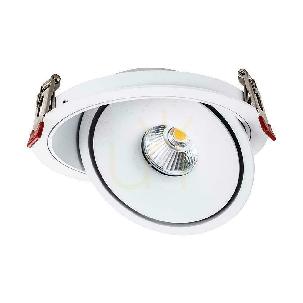 Jelölje be V-TAC LED Tilt Downlight 30W LED COB CRI90+ CCT White VT-2532 3000K-4000K-6400K 2500lm. V-TAC LED Tilt Downlight 30W LED COB CRI90+ CCT White VT-2532 3000K-4000K-6400K 2500lm.