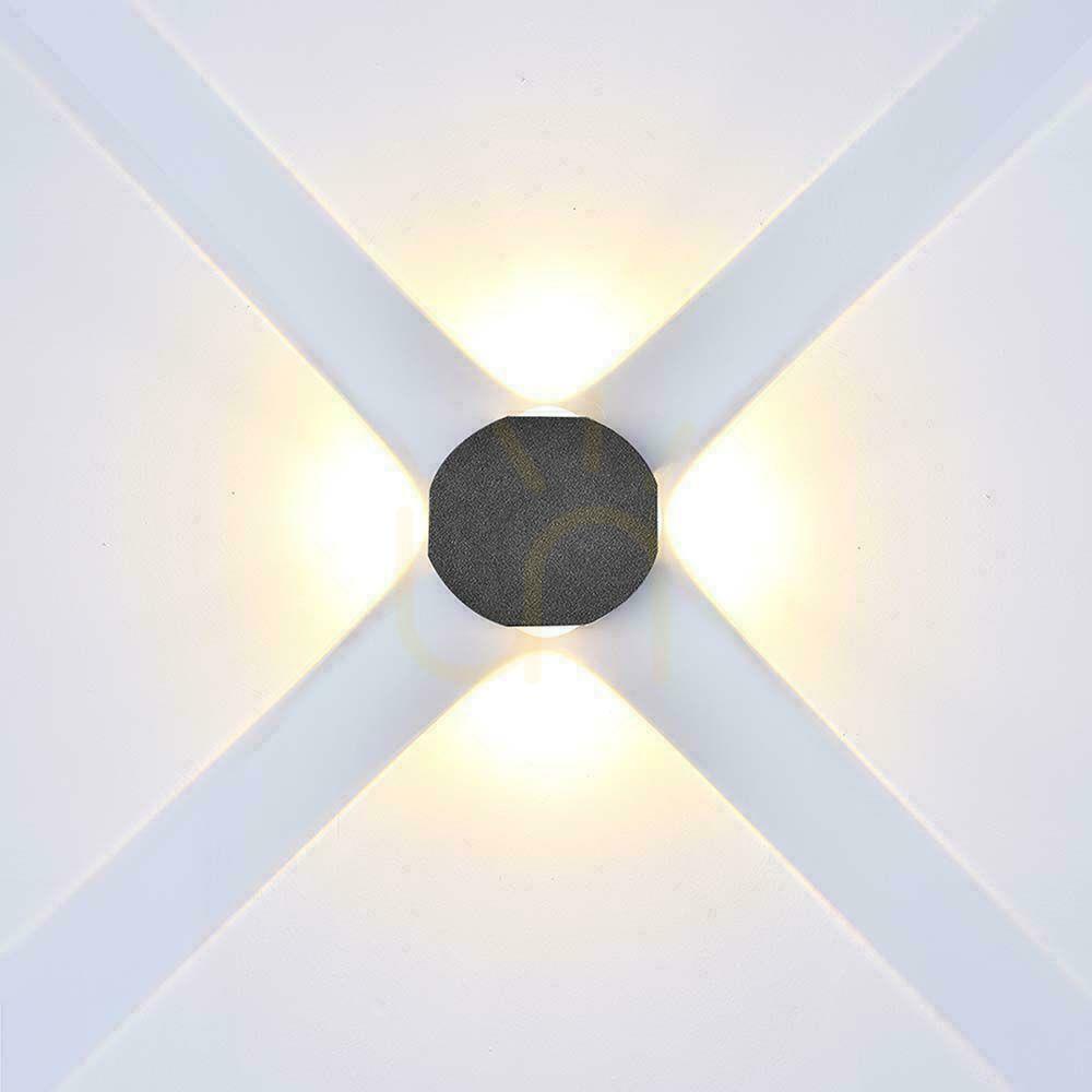 Kijelző Falra szerelhető V-TAC 4W LED-es lámpatest IP54 Fekete VT-2544 4000K 390lm Falra szerelhető V-TAC 4W LED-es lámpatest IP54 Fekete VT-2544 4000K 390lm