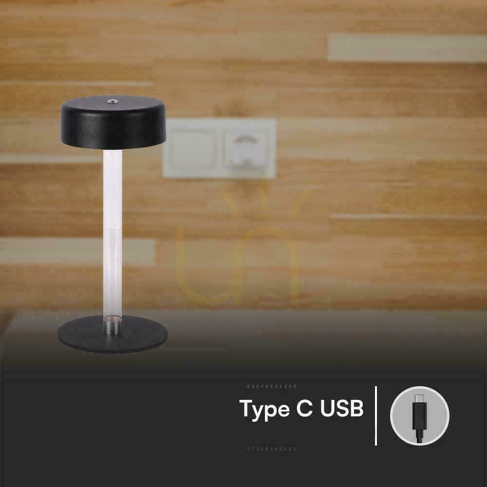 Előadás V-TAC 3W LED éjjeliszekrény asztali lámpa 23cm USB töltés CCT fényerőszabályzó fekete VT-7567 3000K-6000K 210lm V-TAC 3W LED éjjeliszekrény asztali lámpa 23cm USB töltés CCT fényerőszabályzó fekete VT-7567 3000K-6000K 210lm