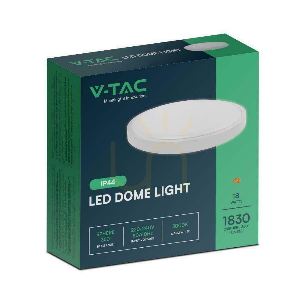 Előnézet Plafond V-TAC 18W LED kerek 25cm-es felszíni szerelésű IP44 fehér VT-8618 3000K 1830lm Plafond V-TAC 18W LED kerek 25cm-es felszíni szerelésű IP44 fehér VT-8618 3000K 1830lm