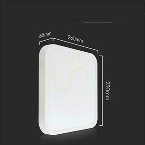 Plafond V-TAC 18W LED négyzet 25x25cm felszíni IP44 fehér VT-8618 3000K 1830lm fehér VT-8618 3000K 1830lm small 4