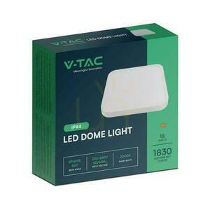 Plafond V-TAC 18W LED négyzet 25x25cm felszíni szerelésű IP44 fehér VT-8618 4000K 1830lm small 3