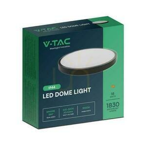 Plafond V-TAC 18W LED kerek 25cm felszíni szerelésű IP44 fekete VT-8618B 3000K 1830lm 3000K 1830lm small 2