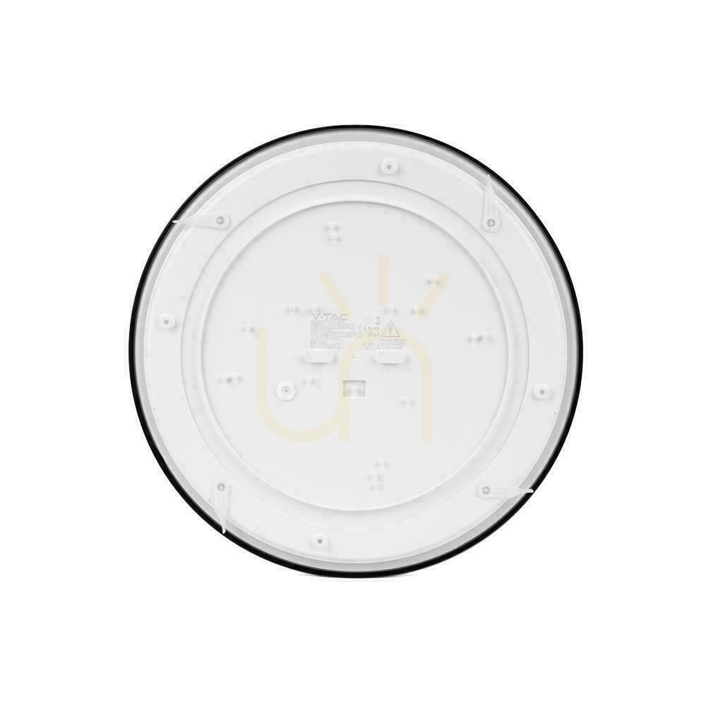 Kilátás Plafond V-TAC 18W LED kerek 25cm-es felszíni szerelésű IP44 fekete VT-8618B 6500K 1830lm Plafond V-TAC 18W LED kerek 25cm-es felszíni szerelésű IP44 fekete VT-8618B 6500K 1830lm