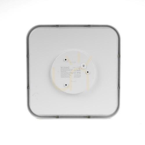 Jelölje be Mennyezeti lámpa V-TAC 36W LED négyzet 42x42cm felszíni szerelésű, távirányítóval, mozgásérzékelővel, IP44 fehér VT-8630S 4000K 3820lm