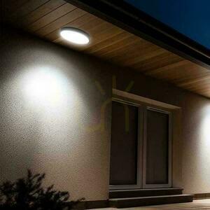 Plafond V-TAC 18W LED kerek 30cm-es felszíni szerelt pilóta mozgásérzékelő IP44 Fekete VT-8618S 4000K 1830lm small 10