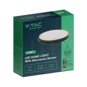 Plafond V-TAC 18W LED kerek 30cm-es felszíni szerelt pilóta mozgásérzékelő IP44 Fekete VT-8618S 4000K 1830lm small 3