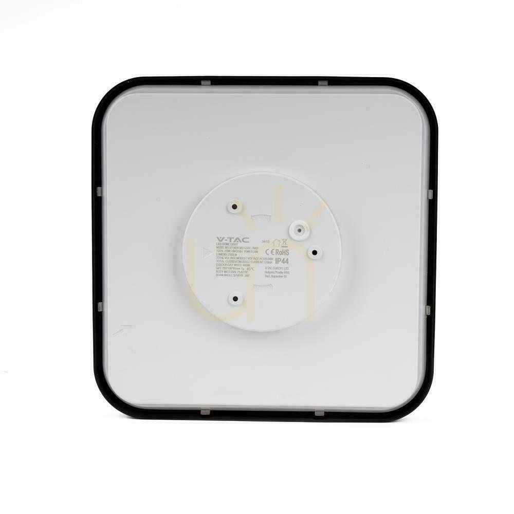 Kilátás Plafond V-TAC 36W LED négyzet 42x42cm felszíni szerelt kísérleti mozgásérzékelő IP44 Fekete VT-8630S 4000K 3820lm Plafond V-TAC 36W LED négyzet 42x42cm felszíni szerelt kísérleti mozgásérzékelő IP44 Fekete VT-8630S 4000K 3820lm