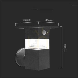 V-TAC 5.5W LED IP54 fekete VT-1169 3000K 250lm napelemes kerti fali lámpa 3 év garancia 4 V-TAC 5.5W LED IP54 fekete VT-1169 3000K 250lm napelemes kerti fali lámpa 3 év garancia small 4