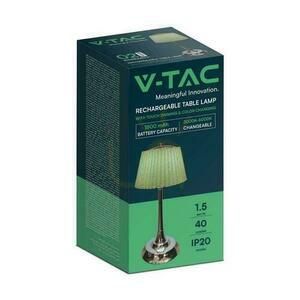 V-TAC VT-7968-CG 1,5 W-os LED asztali lámpa, króm és világoszöld, 3 fény színe small 3