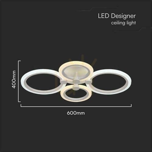 Jelölje be V-TAC 51W LED dimmelhető mennyezeti lámpatest White Pilot VT-7717 3000K-4000K-6000K 3900lm.