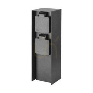 V-TAC kerti dugaljoszlop VT-1196, 2×16 A, 23 cm, fekete small 0