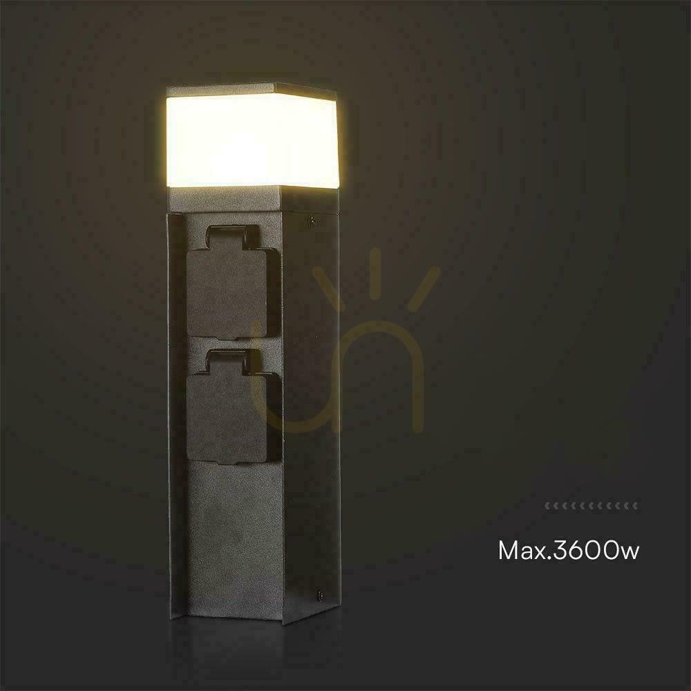 Kilátás Kerti oszlop LED G9 V-TAC 2 foglalat 2x16A 23cm 3600W IP44 grafit VT-1197 3 év garancia Kerti oszlop LED G9 V-TAC 2 foglalat 2x16A 23cm 3600W IP44 grafit VT-1197 3 év garancia