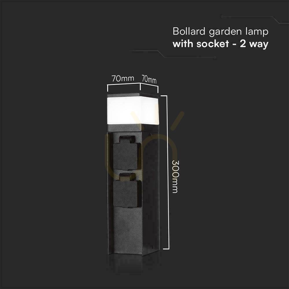 Kijelző Kerti oszlop LED G9 V-TAC 2 foglalat 2x16A 23cm 3600W IP44 grafit VT-1197 3 év garancia Kerti oszlop LED G9 V-TAC 2 foglalat 2x16A 23cm 3600W IP44 grafit VT-1197 3 év garancia