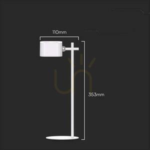 V-TAC 4 az 1-ben asztali lámpa 35cm tapéta klipszes zseblámpa 3W LED CCT fehér VT-10115 3000K-6000K 300lm small 4