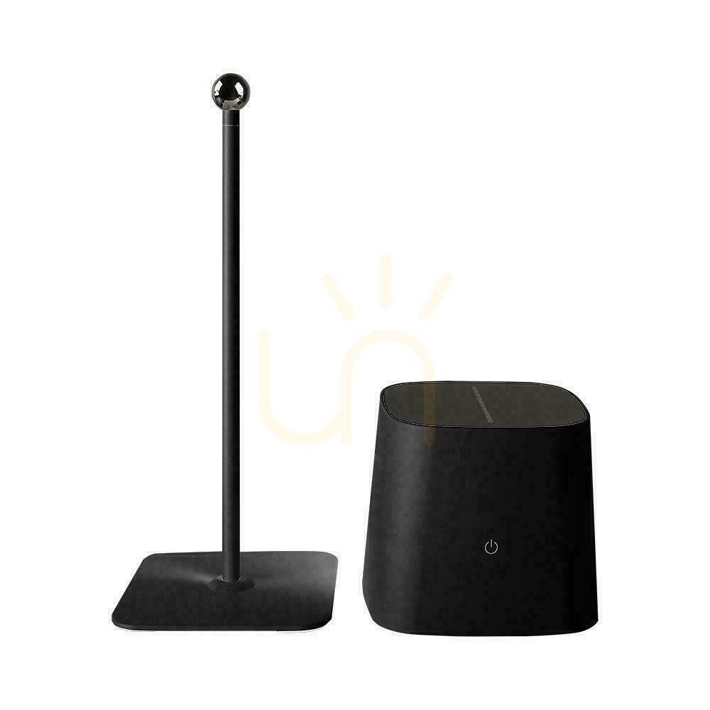 Előnézet V-TAC 5W CCT LED napelemes éjjeliszekrény asztali lámpa 35cm USB-C töltés Dimmelhető fekete VT-10116 3000K-6000K 400lm V-TAC 5W CCT LED napelemes éjjeliszekrény asztali lámpa 35cm USB-C töltés Dimmelhető fekete VT-10116 3000K-6000K 400lm