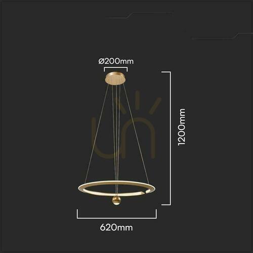 Jelölje be V-TAC 46W LED-es függesztett lámpatest VT-10126 3000K 5500lm