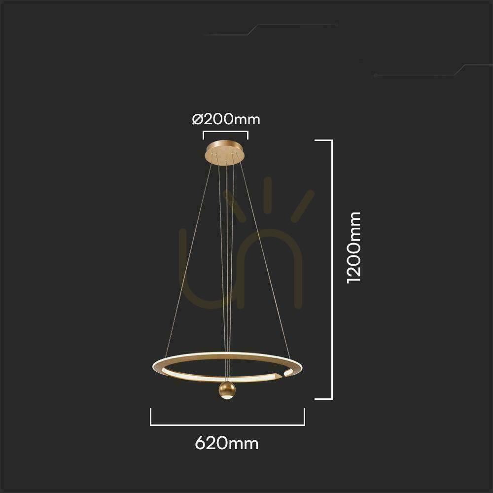 Kilátás V-TAC 46W LED-es függesztett lámpatest VT-10126 3000K 5500lm V-TAC 46W LED-es függesztett lámpatest VT-10126 3000K 5500lm