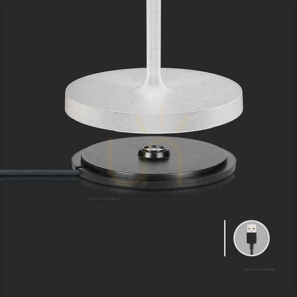 Jelölje be V-TAC 1.5W LED-es asztali éjszakai lámpa töltés Dimmelhető IP54 fehér VT-7997 3000K 150lm V-TAC 1.5W LED-es asztali éjszakai lámpa töltés Dimmelhető IP54 fehér VT-7997 3000K 150lm