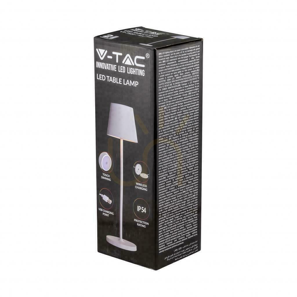 Előadás V-TAC 1.5W LED-es asztali éjszakai lámpa töltés Dimmelhető IP54 fehér VT-7997 3000K 150lm V-TAC 1.5W LED-es asztali éjszakai lámpa töltés Dimmelhető IP54 fehér VT-7997 3000K 150lm