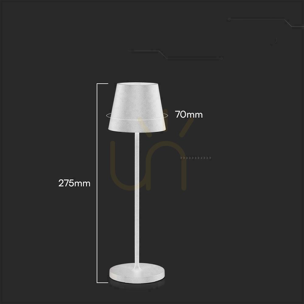 Jelölje be V-TAC 1.5W LED-es asztali éjszakai lámpa töltés Dimmelhető IP54 fehér VT-7997 3000K 150lm V-TAC 1.5W LED-es asztali éjszakai lámpa töltés Dimmelhető IP54 fehér VT-7997 3000K 150lm