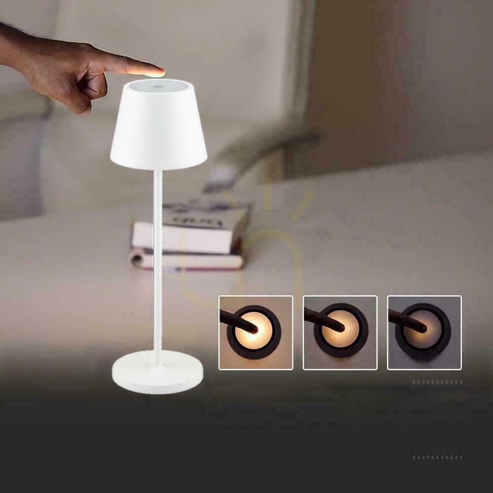 Előnézet V-TAC 1.5W LED-es asztali éjszakai lámpa töltés Dimmelhető IP54 fehér VT-7997 3000K 150lm V-TAC 1.5W LED-es asztali éjszakai lámpa töltés Dimmelhető IP54 fehér VT-7997 3000K 150lm