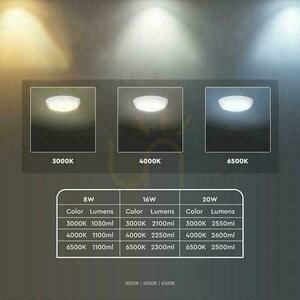 LED Plafond V-TAC CCT 8W/16W/20W SAMSUNG CHIP IP65 IK08 VT-8603 3000K-4000K-6400K 2600lm 5 év garancia 5 év garancia 11 LED Plafond V-TAC CCT 8W/16W/20W SAMSUNG CHIP IP65 IK08 VT-8603 3000K-4000K-6400K 2600lm 5 év garancia 5 év garancia small 11