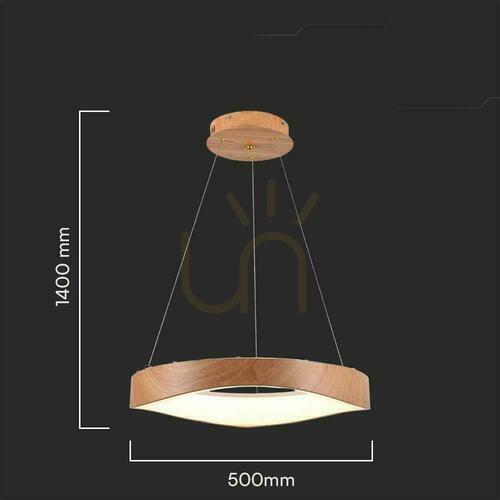 Jelölje be V-TAC LED 25W WOOD függesztett lámpatest.. 50cm VT-7974 3000K 2800lm 3000K 2800lm