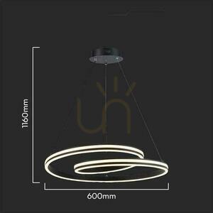 V-TAC LED függesztett lámpatest 40W Fekete 60x116cm VT-7984 2700-6500K 4800lm small 1
