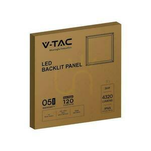 LED panel V-TAC 36W 600x600 LED háttérvilágítás hermetikus IP65 120Lm/W VT-6235 4000K 4320lm 5 év garancia 5 év garancia small 2