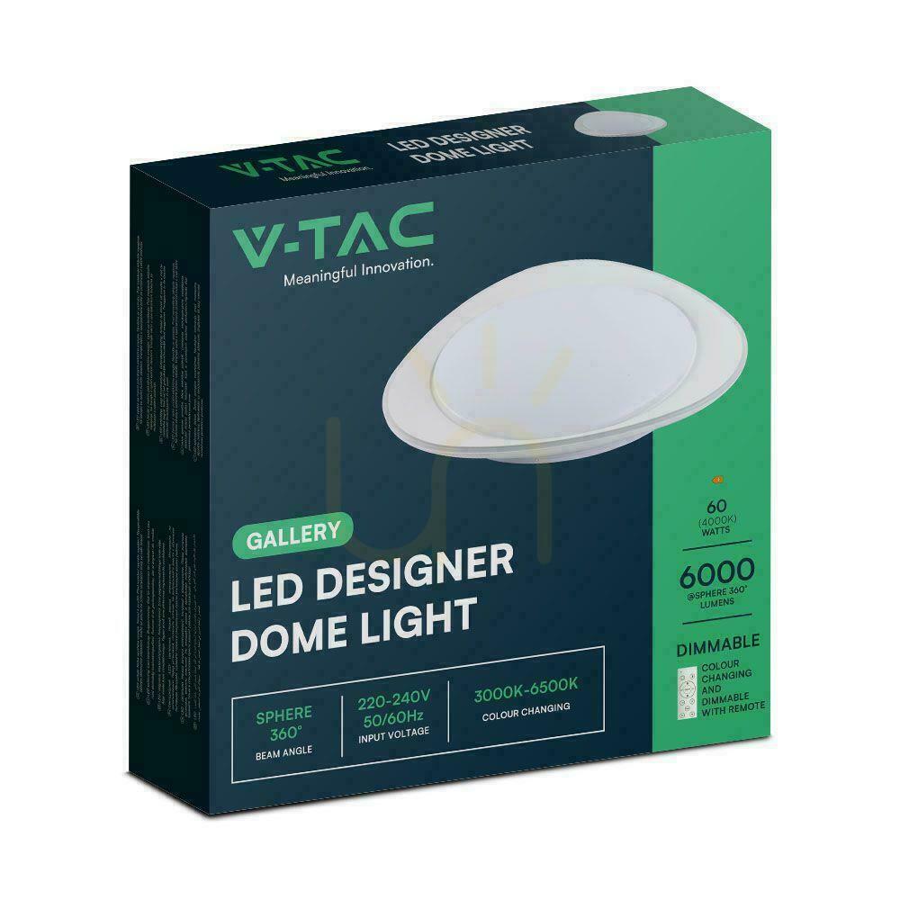 Előadás Plafond V-TAC 60W PHANTOM fi.55cm CCT Pilot TIMER VT-8568 3000K-6500K 6000lm Plafond V-TAC 60W PHANTOM fi.55cm CCT Pilot TIMER VT-8568 3000K-6500K 6000lm