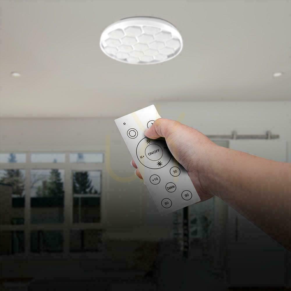 Kilátás Plafond V-TAC 60W BEEHIVE fi.49cm CCT Pilot TIMER VT-8569 3000K-6500K 6000lm Plafond V-TAC 60W BEEHIVE fi.49cm CCT Pilot TIMER VT-8569 3000K-6500K 6000lm