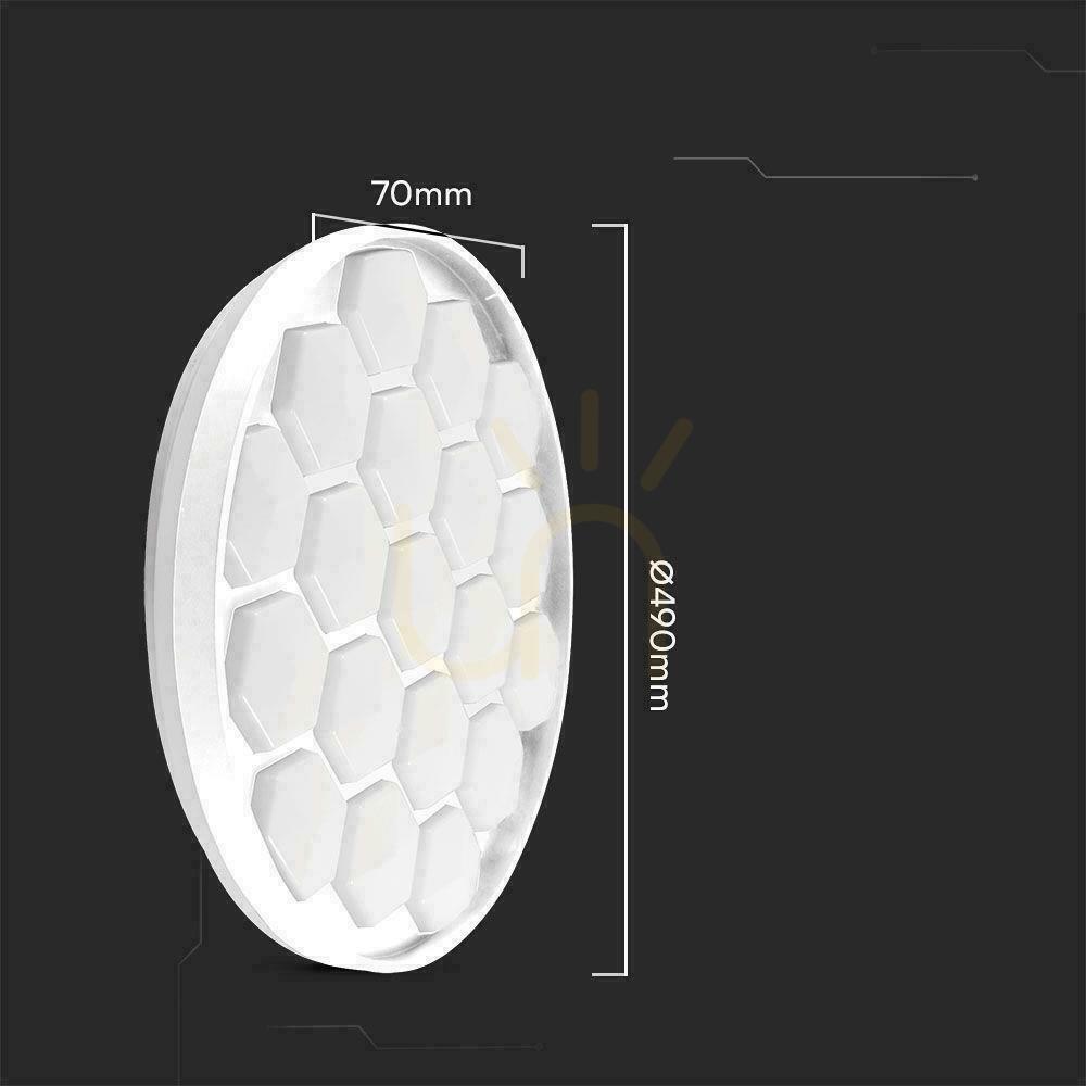 Jelölje be Plafond V-TAC 60W BEEHIVE fi.49cm CCT Pilot TIMER VT-8569 3000K-6500K 6000lm Plafond V-TAC 60W BEEHIVE fi.49cm CCT Pilot TIMER VT-8569 3000K-6500K 6000lm