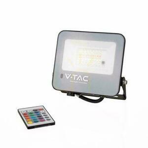 V-TAC VT-44034 RGB+6500 K 30 W fekete LED reflektor távirányítóval small 3