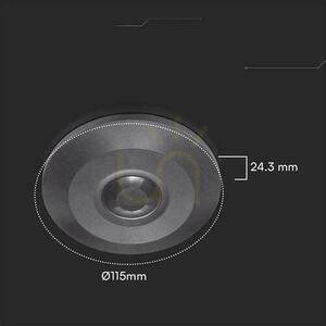 Mozgásérzékelő 360st V-TAC felszíni mennyezeti SLIM 24mm Fekete FULL BLACK V-TAC VT-8027 small 6