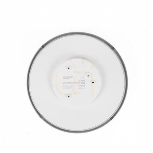 Jelölje be Plafond V-TAC 18W LED SAMSUNG CHIP kerek 25cm felszíni szerelésű IP44 fehér VT-8618 3000K 1830lm 5 év garancia