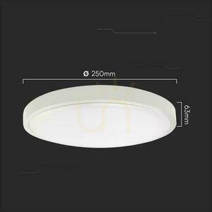 Plafond V-TAC 18W LED SAMSUNG CHIP kerek 25cm felszíni szerelés IP44 fehér VT-8618 6500K 1830lm 5 év garancia 5 év garancia small 3