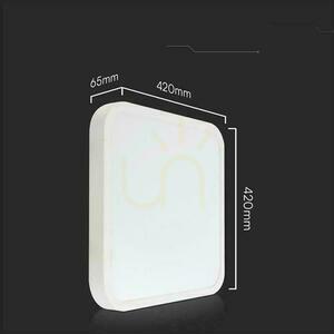 Plafond V-TAC 48W LED SAMSUNG CHIP négyzet 42x42cm felszíni szerelés IP44 fehér VT-8630 4000K 5160lm 5 év garancia 5 év garancia small 3