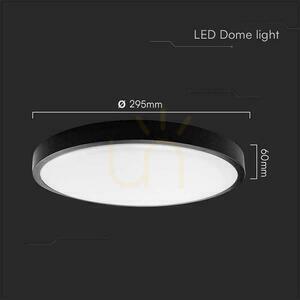 V-TAC VT-8624B fekete LED mennyezeti lámpa 24 W 4000 K Ø 29,5 cm IP44 small 3