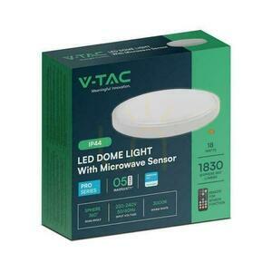 V-TAC VT-8618S LED mennyezeti lámpa érzékelővel, 18 W, 6500 K, fehér, IP44, 29,5 cm small 2